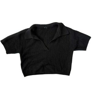 ALO Yoga Cashmere Plush Waffle Polo Tee